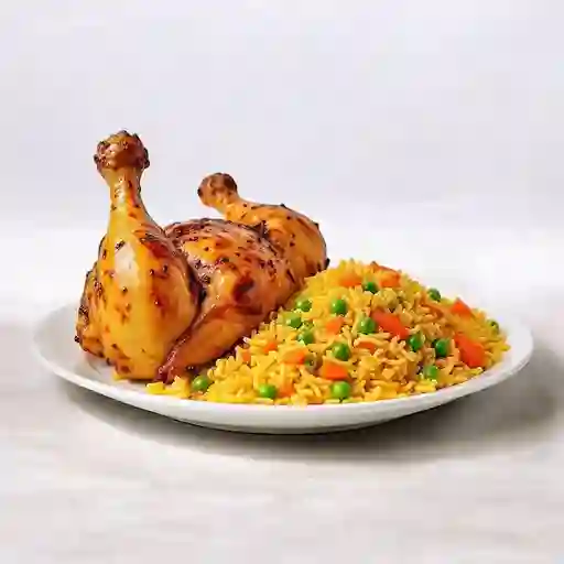 Pollo 1/2 más Arroz Chino