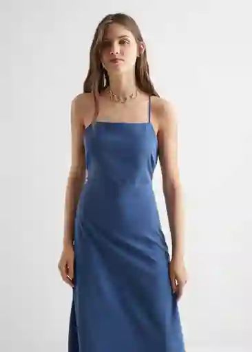 Vestido Charlize Azul Talla 18 Mango Teen Girl Mango