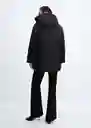 Abrigo Anorak Tokyo Negro Talla L Mujer Mango