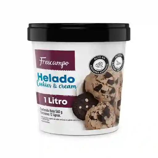 Helado Cookies Cream Frescampo
