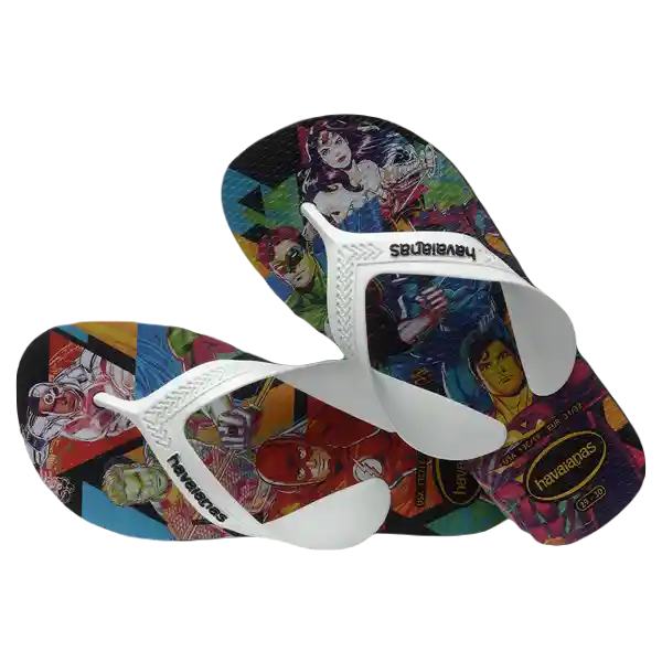 Sandalias Kids Max Herois Negro/Blanco T. 32 4130302 Havaianas