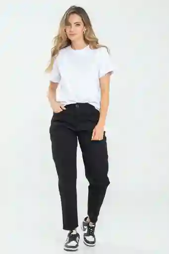 Pantalón Mom Cinco Bolsillos Color Negro Talla 12 Ragged