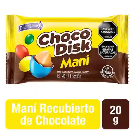 Colombina Chocodisk Maní Chocolate