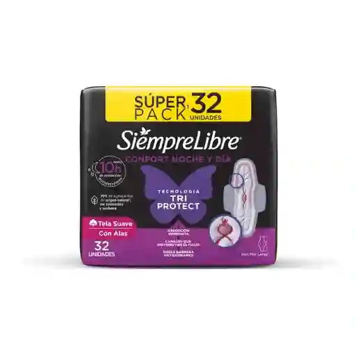 Toalla Higiénica Stayfree Confort Noche y Día 32 Unidades 