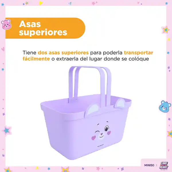 Organizador Plástico de la Colección Care Bears Púrpura Miniso