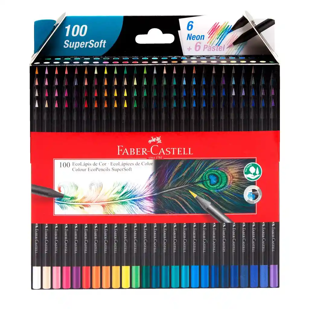 Estuche X100 Ecolápices Color Supersoft Faber Castell