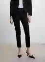 Pantalón Macaroni Negro Talla 40 Mujer Mango