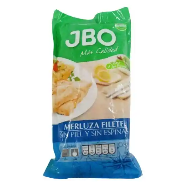 Jbo Filete de Merluza Sin Espinas y Sin Piel