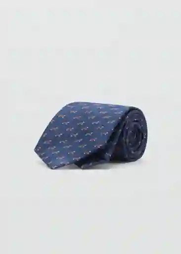 Corbata Animal2 Navy Hombre Mango