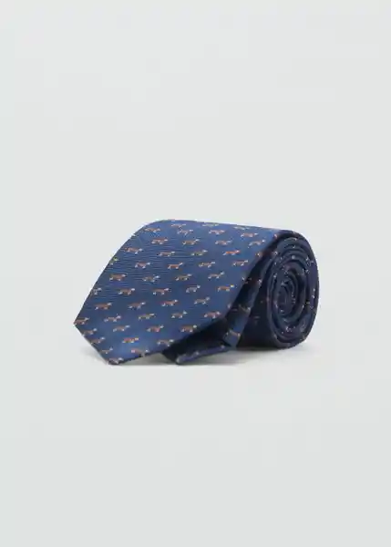 Corbata Animal2 Navy Hombre Mango