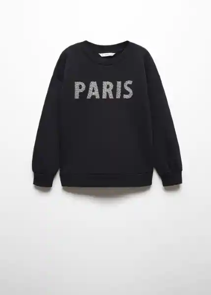 Buzo Sudadera Paris Negro Talla 12 Niña Mango