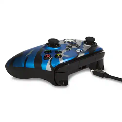 Power A Control Alámbrico Para Xbox One Azul Camuflado