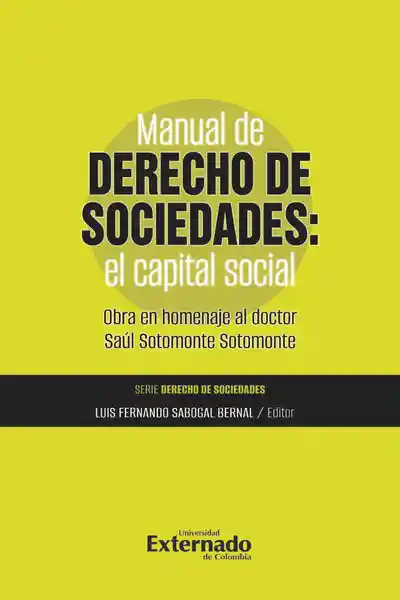 Manual de Derecho de Sociedades