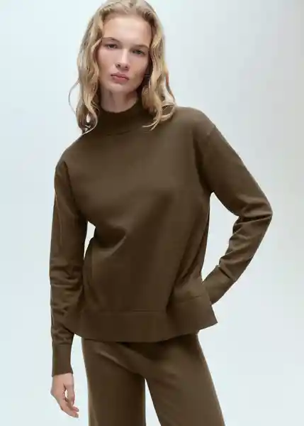 Buzo Jersey Vieira Khaki Talla S Mujer Mango