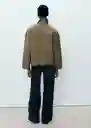 Sobrecamisa Swiss Khaki Talla M Mujer Mango