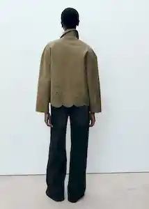 Sobrecamisa Swiss Khaki Talla M Mujer Mango
