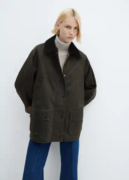Abrigo Parka Niagara Khaki Talla XL Mujer Mango