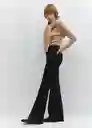 Pantalón Jean Violeta Tejano Negro Talla 34 Mujer Mango