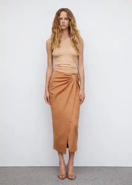 Falda Famara Nude Talla 36 Mujer Mango