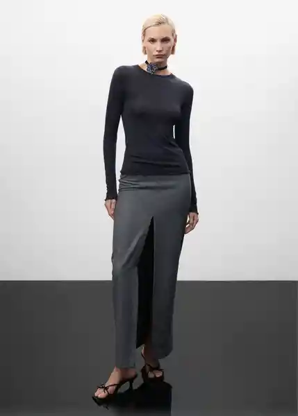 Jersey Biscayne Antracita Talla S Mujer Mango