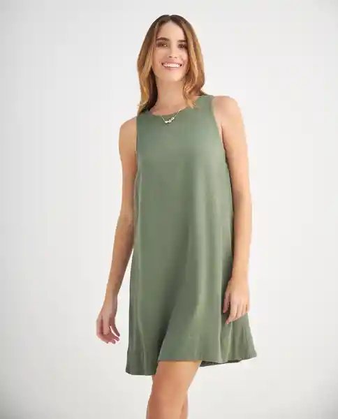 Vestido Verde Ciprés Oscuro Talla XL 699F009 Esprit