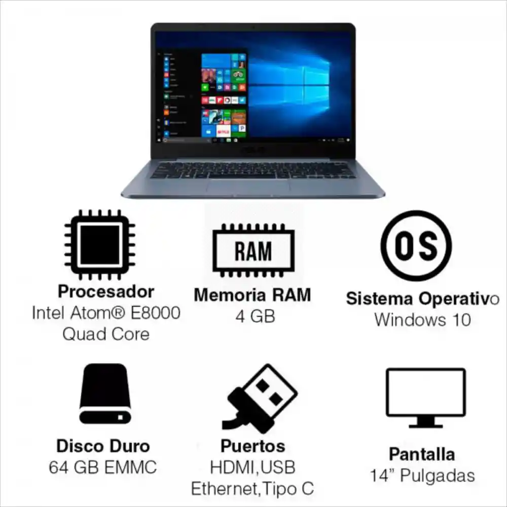 Asus Laptop E406Sa Intel Atom