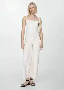 Jean Catherin Offwhite Talla 32 Mujer Mango