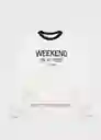 Buzo Sudadera Weekend Offwhite Talla 10 Niña Mango