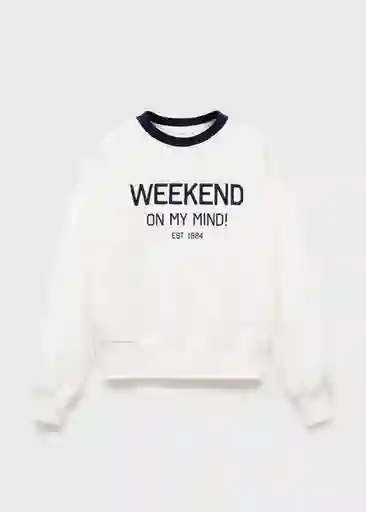 Buzo Sudadera Weekend Offwhite Talla 10 Niña Mango