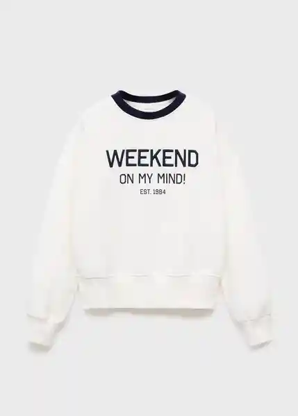 Buzo Sudadera Weekend Offwhite Talla 10 Niña Mango