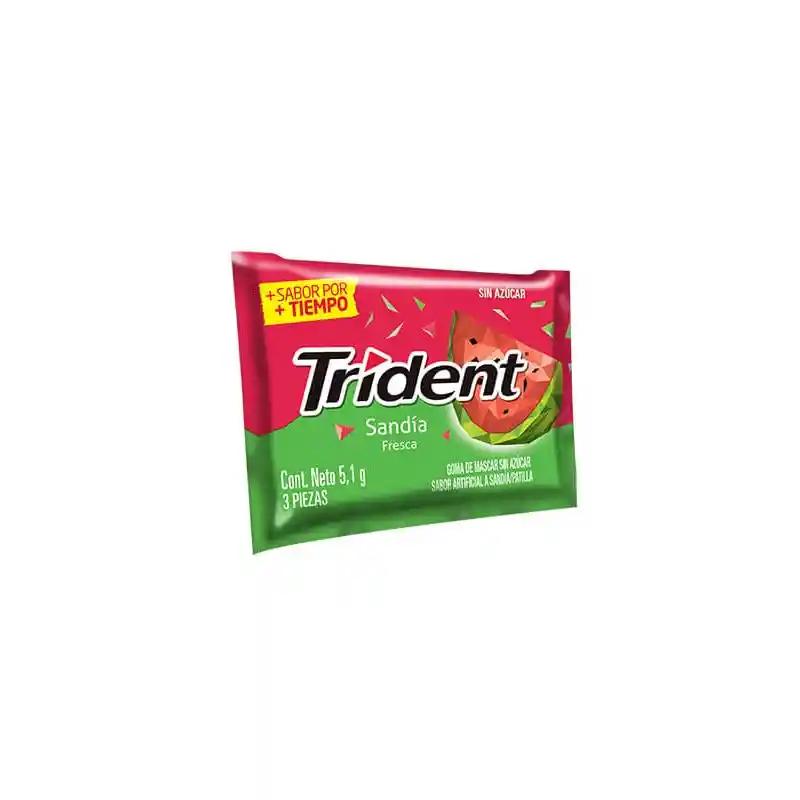 Trident Chicle Sabor a Sandía sin Azúcar