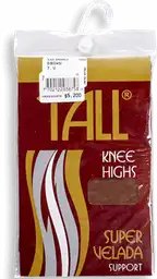 Tall Media Super Velada Knee Highs Color Brown Talla Única