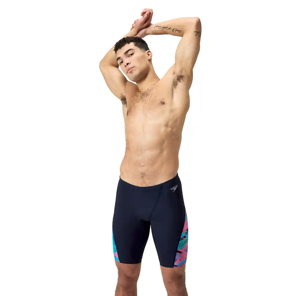 Pantaloneta de Baño Jammer Allover Digital V-cut Hombre Negro-34