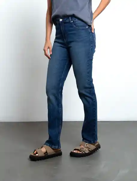 Jean Mujer Azul Índigo Medio Talla 8 493F080 Naf Naf