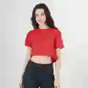 Blusa Cuello Redondo Manga Corta Rojo Talla S 690140