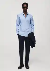 Camisa Palmar Celeste Talla M Hombre Mango
