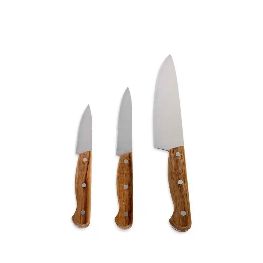 Set Cuchillos Mango Madera 23944 Ambiente Gourmet