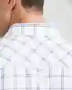 Camisa Button Down Plaid Masculino Blanco 0 Claro T. M Chevignon