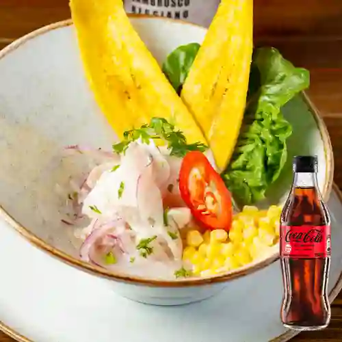 Combo Ceviche de Pescado + Coca Cola Sin Azúcar 300ML