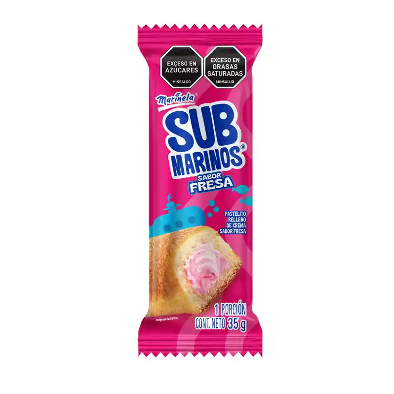 Marinela Submarinos Sabor Fresa