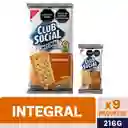 Galletas Saladas Club Social 9Pack Integral 216G