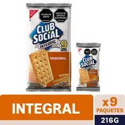 Club Social Galleta Integral 216 g