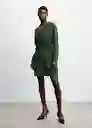 Vestido Carbon Khaki Talla L Mujer Mango