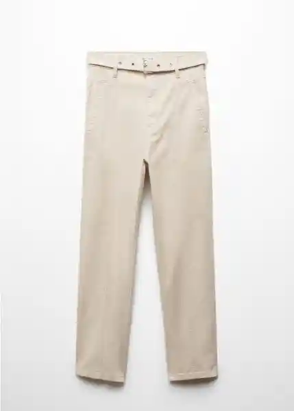 Pantalón Sophie Off-White Talla 44 Mujer Mango