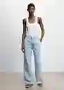 Pantalón Jean Chino Tejano Claro Talla 32 Mujer Mango