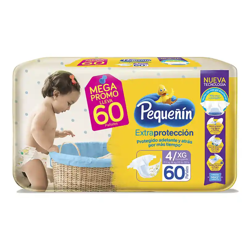 Pequeñín Pañales Extra Protección Etapa 4