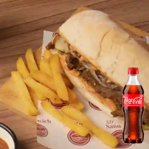Combo Sándwich Churrasco +Cocacola Orig 400ml
