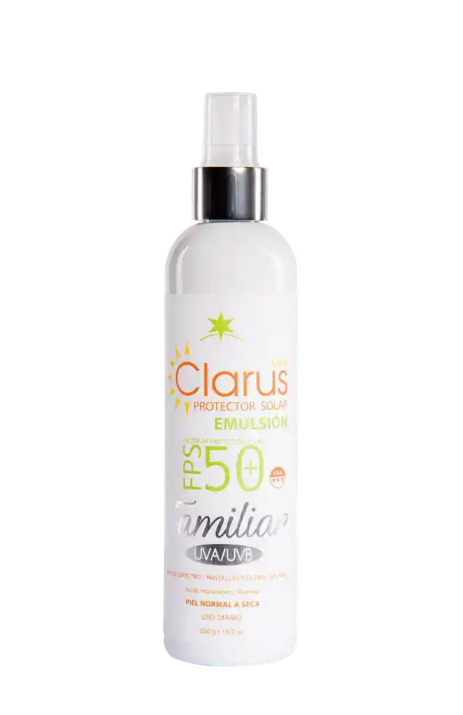 Clarus Protector Solar Emulsión Familiar FPS 50+