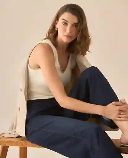 Suéter Tejido Crudo Puro Claro Talla L 462G213 Esprit