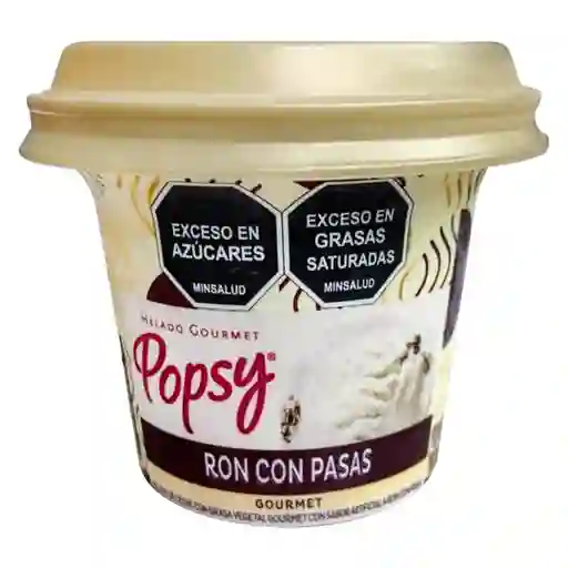 Helado Ron Con Pasas Popsy